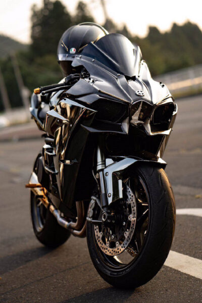 Hình ảnh Kawasaki Ninja H2R độ đen đẹp