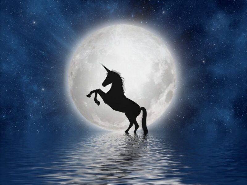Hình ảnh Unicorn dưới ánh trăng