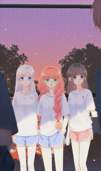 Hình ảnh nhóm bạn thân anime xinh xắn