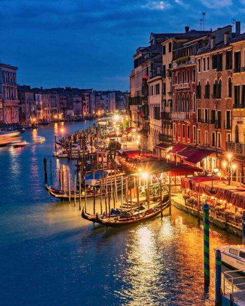 Hình ảnh thành phố Venice đêm tuyệt đẹp