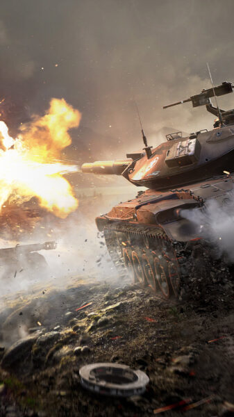 Hình ảnh xe tăng chiến đấu, mô phỏng trong game