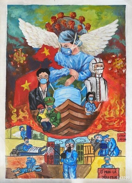 Vẽ tranh về đề tài vững tin Việt Nam bài dự thi
