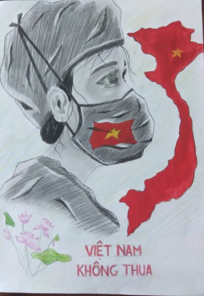 Vẽ tranh về đề tài vững tin Việt Nam, chiến thắng