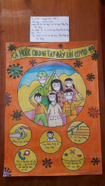 Vẽ tranh về đề tài vững tin Việt Nam của các bé