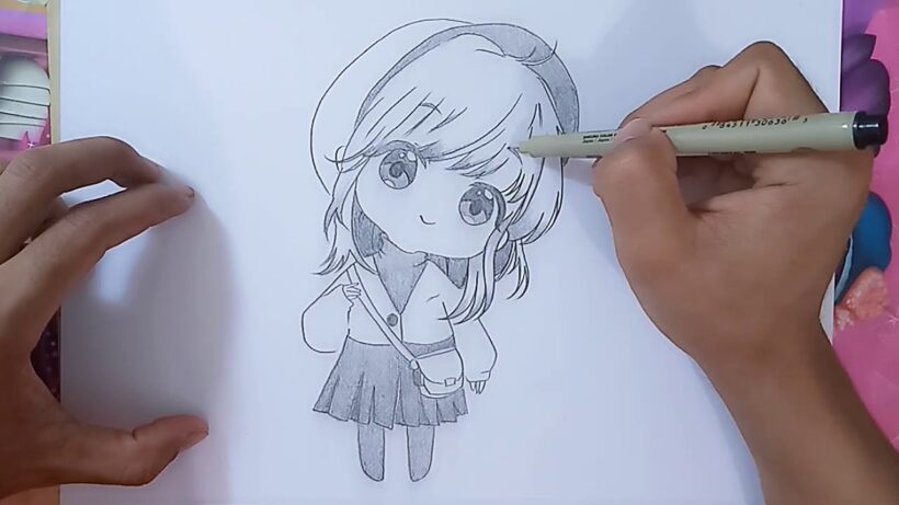 Cách vẽ anime chibi siêu cute bằng bút chì