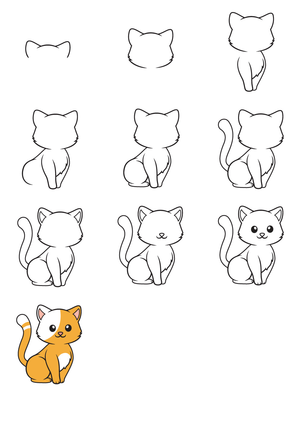Vẽ Tay Hoạt Hình Con Mèo Con Màu Vàng đang Ngủ  Công cụ đồ họa PSD Tải  xuống miễn phí  Pikbest