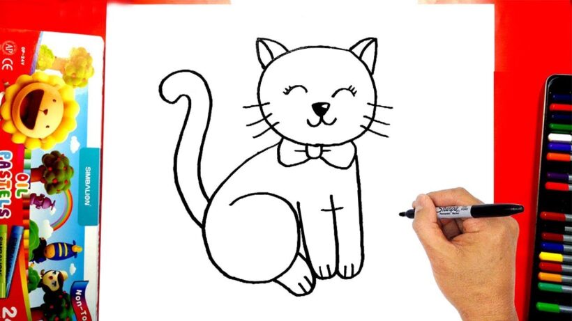 Cách vẽ con mèo đơn giản vẽ