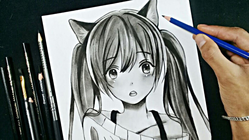 Hình vẽ cách vẽ anime cute