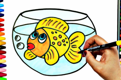 cách vẽ con cá hoạt hình đẹp nhất