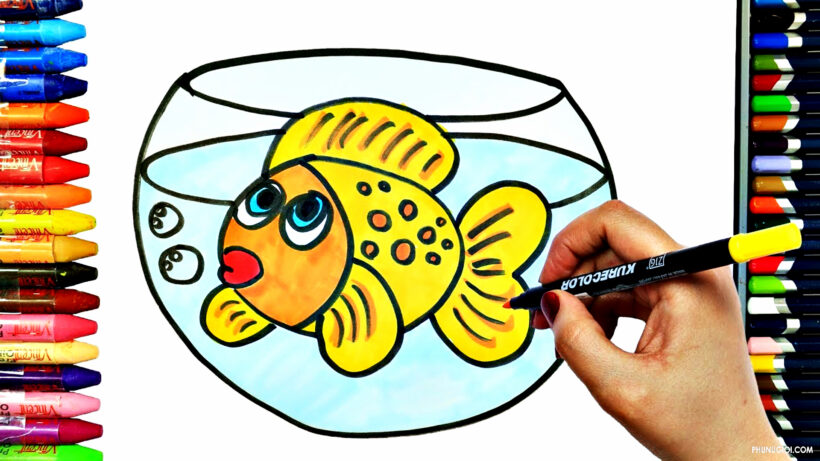 cách vẽ con cá hoạt hình đẹp nhất