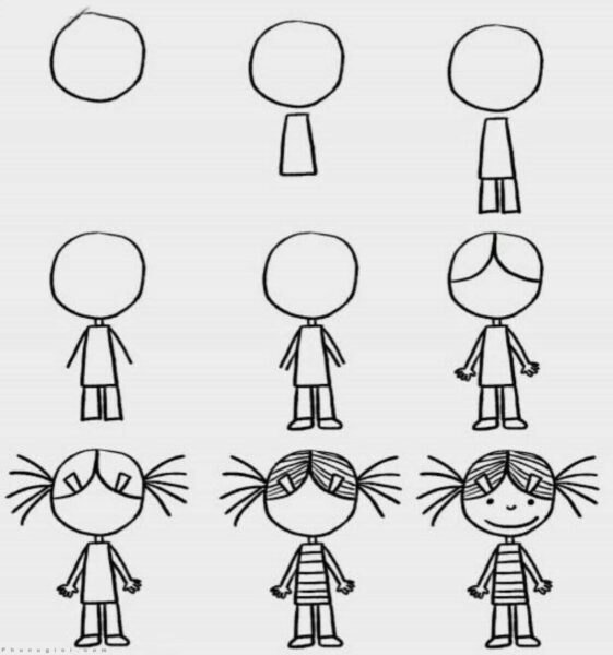 cách vẽ con người đơn giản cho trẻ em