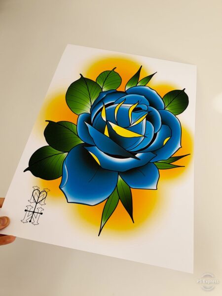 cách vẽ hoa hồng xanh