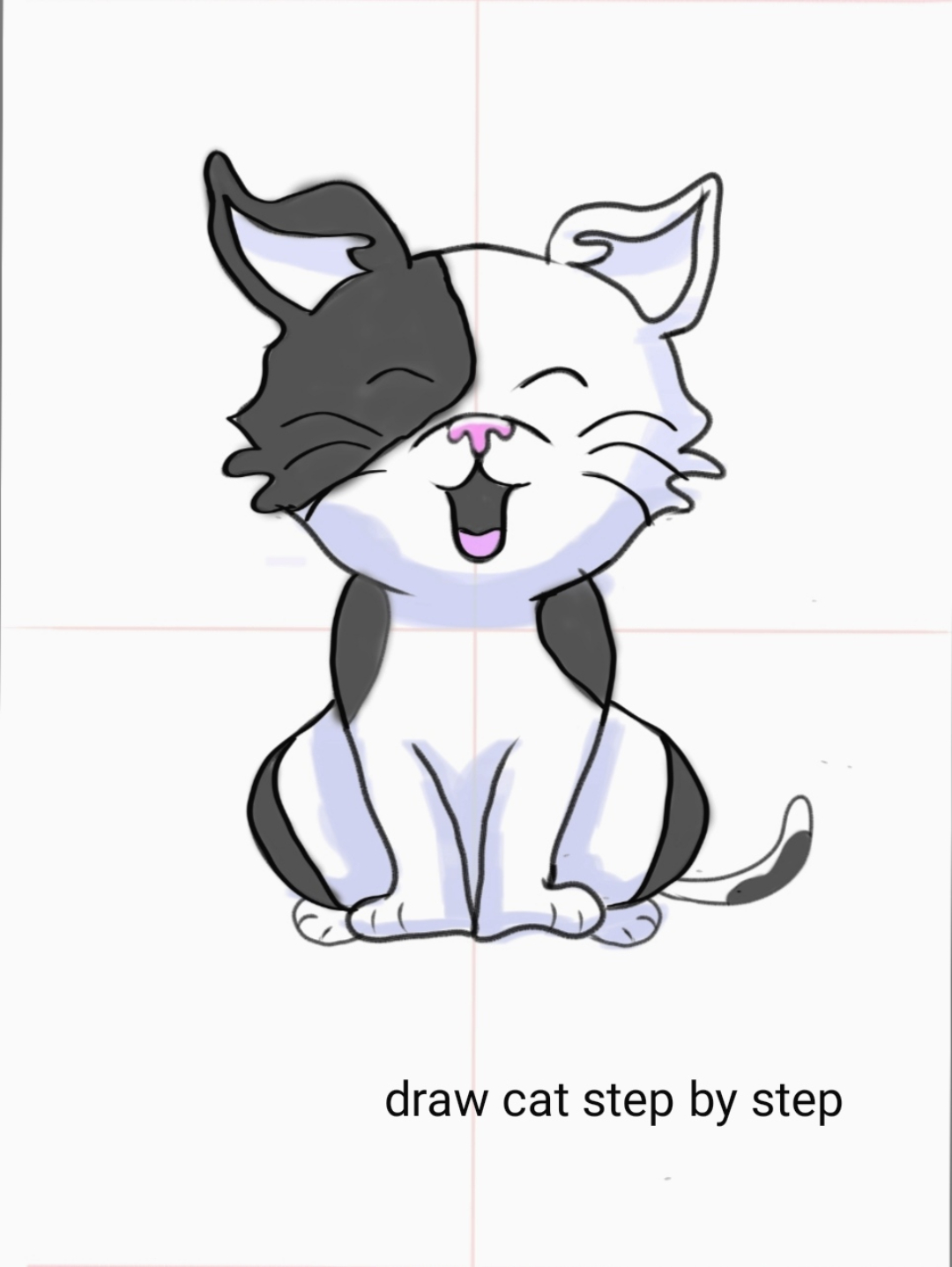 Hình vẽ cách vẽ mèo đẹp