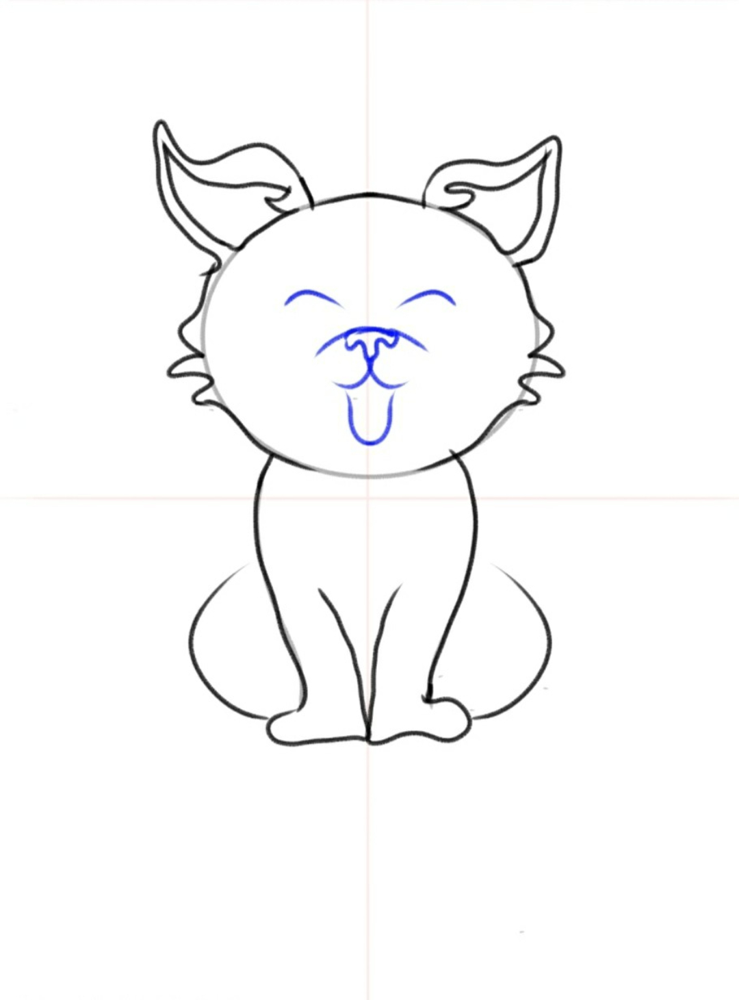 Hình vẽ cách vẽ mèo đơng giản