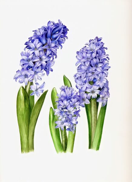 cách vẽ hoa violet (xanh)