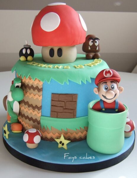 Bánh sinh nhật dễ thương hình Mario