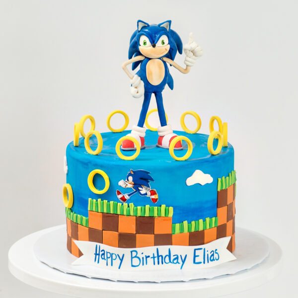 Bánh sinh nhật dễ thương hình siêu quậy Sonic