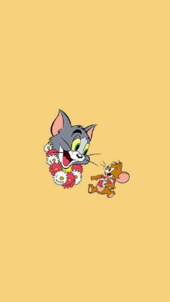 Hình ảnh Tom và Jerry đeo vòng hoa