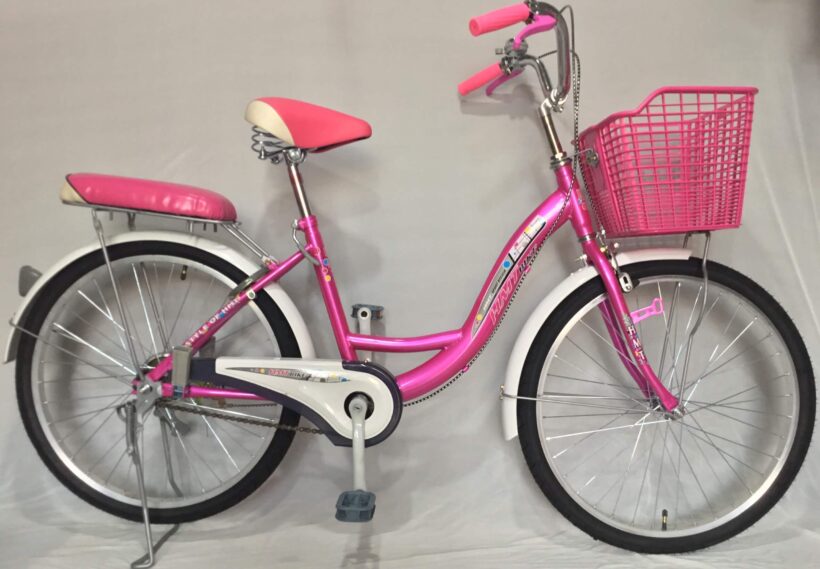 Hình ảnh xe đạp màu hồng