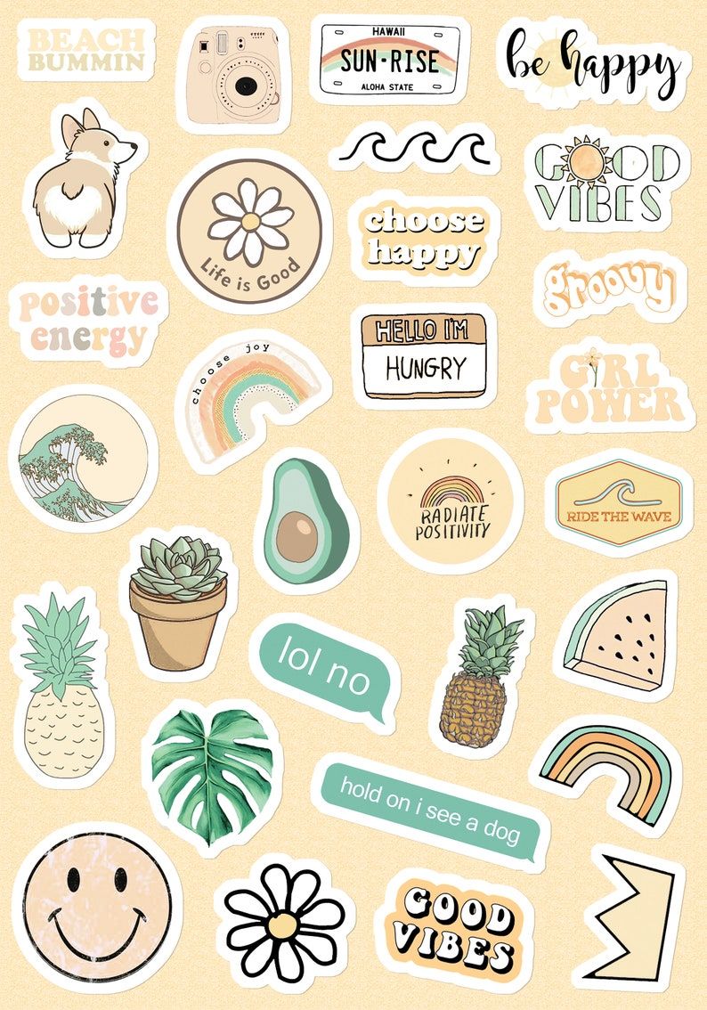 Những hình vẽ vẽ hình dán sticker cute cực dễ và đơn giản