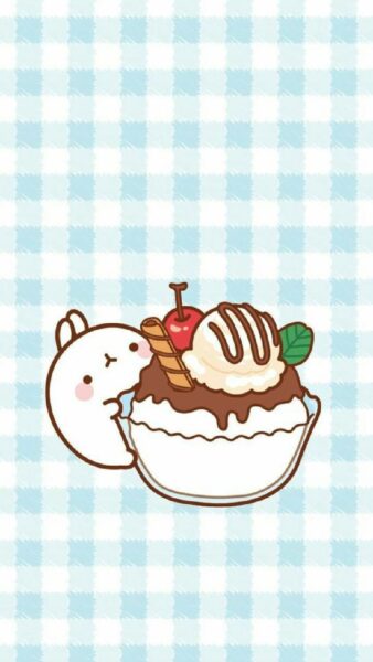 Hình đồ ăn cute cốc kem đáng yêu