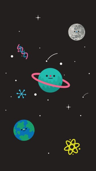Hình nền facebook cute vũ trụ hoạt hình