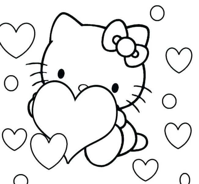 Hình ảnh Hello Kitty tô màu