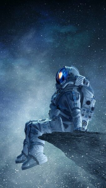 ảnh avatar cô đơn của phi hành gia nơi vũ trụ rộng lớn