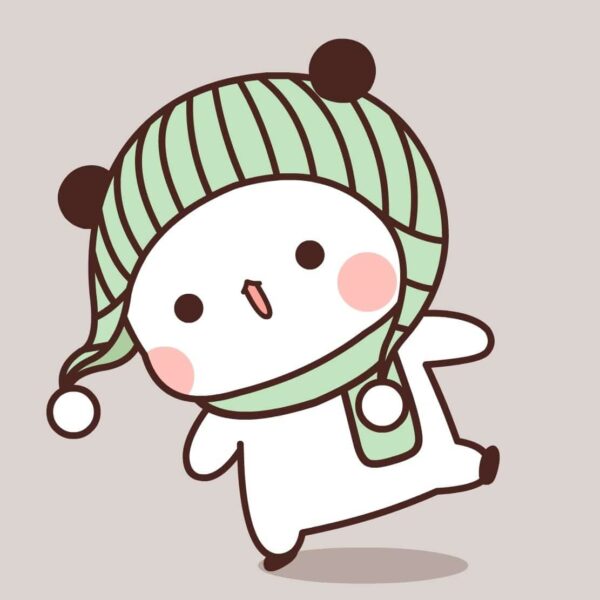 ảnh avatar gấu đội mũ len dễ thương