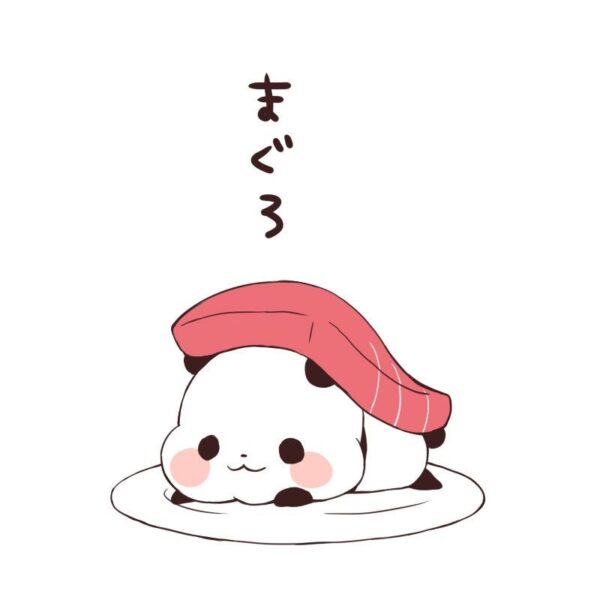 ảnh avatar gấu hóa trang sushi hài hước