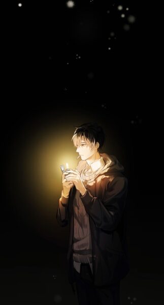 hình ảnh avatar cô đơn của chàng trang trong ánh nền le lói
