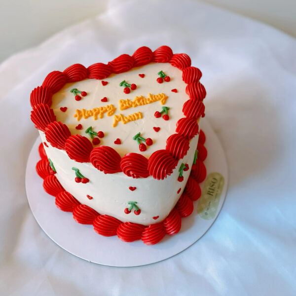Bánh sinh nhật hình trái tim kiểu Hàn bắt trend