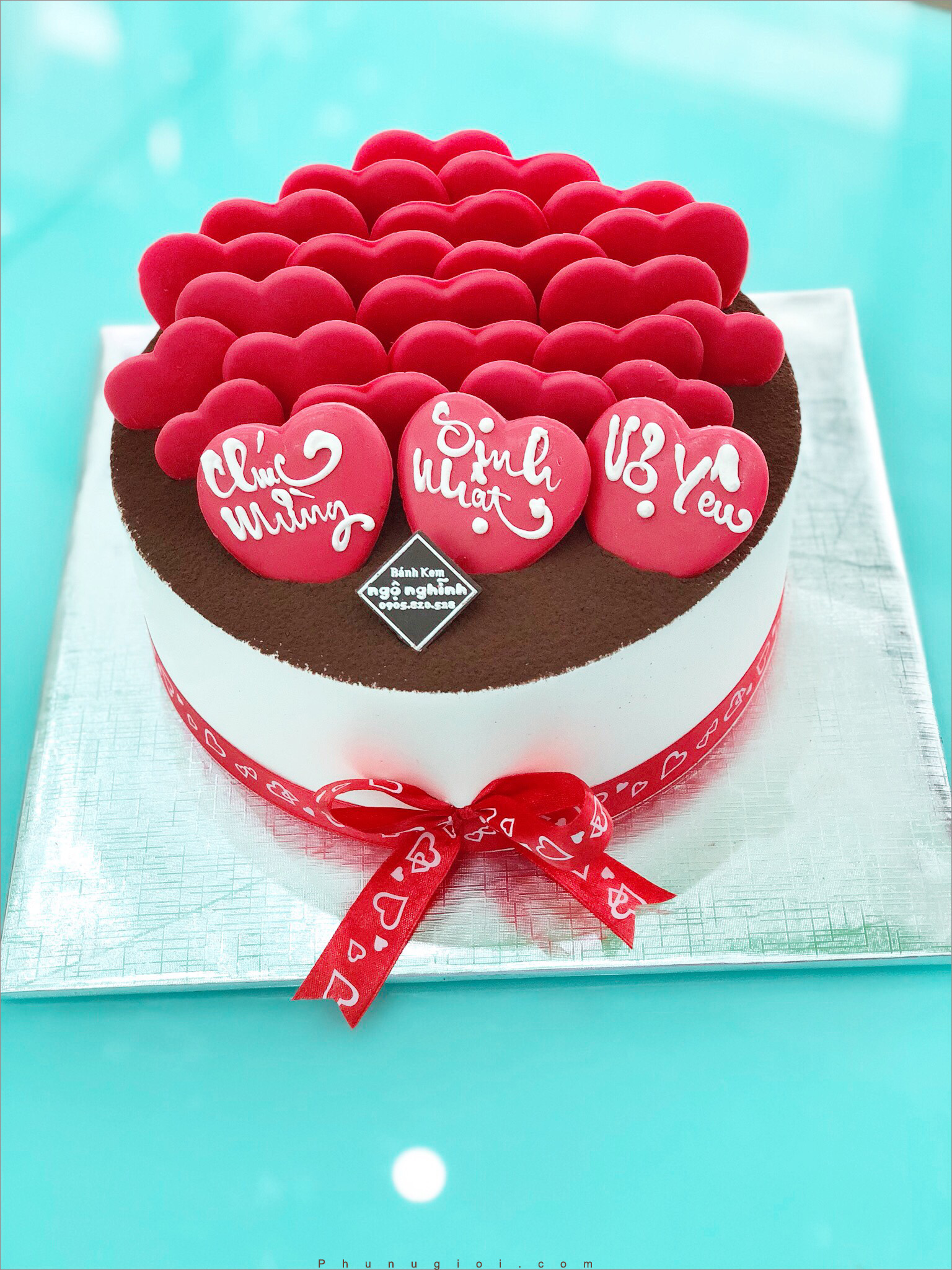 Bánh sinh nhật hoa hồng đỏ tặng vợ yêu - Bánh Thiên Thần : Chuyên nhận đặt bánh  sinh nhật theo mẫu