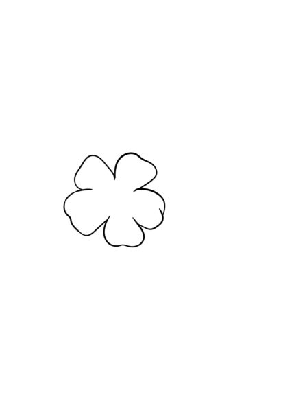 Cách vẽ hoa Anh Đào đơn giản - Bước 1