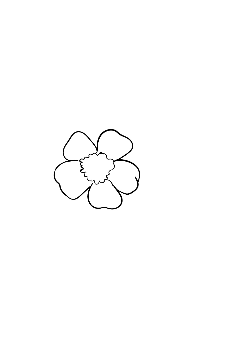 Cách vẽ hoa Anh Đào đơn giản - Bước 4