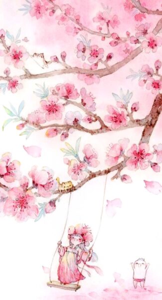 Cách vẽ hoa anh đào Nhật Bản cực đẹp