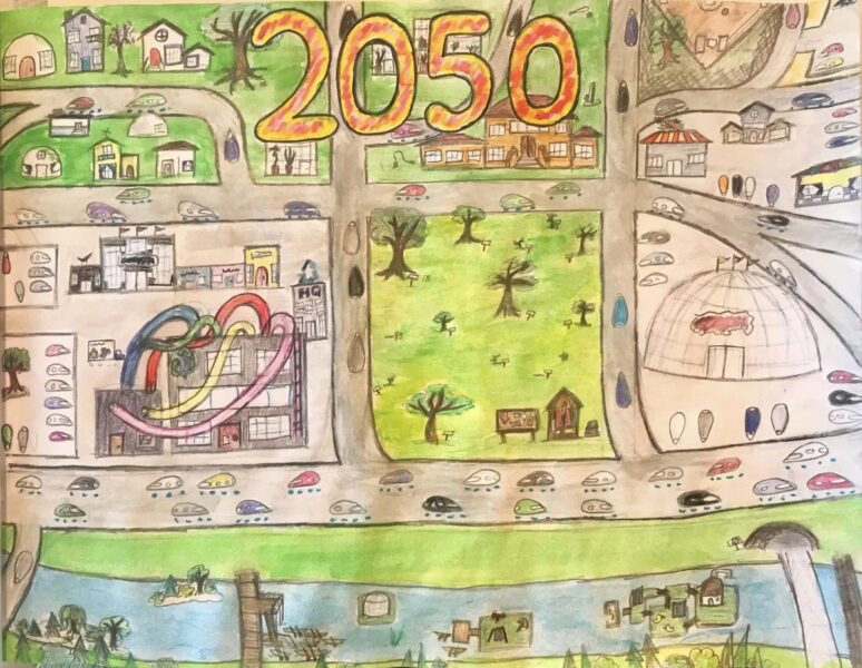 Vẽ tranh thế giới trong tương lai năm 2050