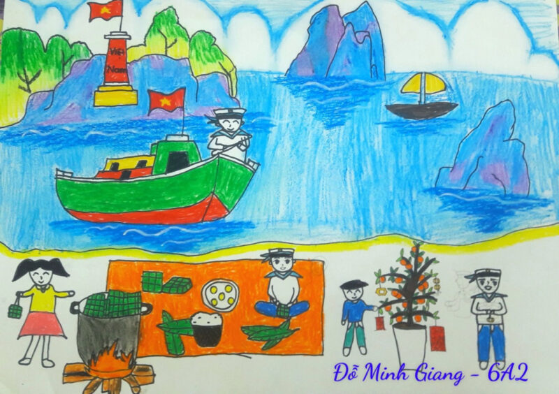 Vẽ tranh thể hiện tình yêu quê hương đất nước biển đảo và bảo vệ môi trường