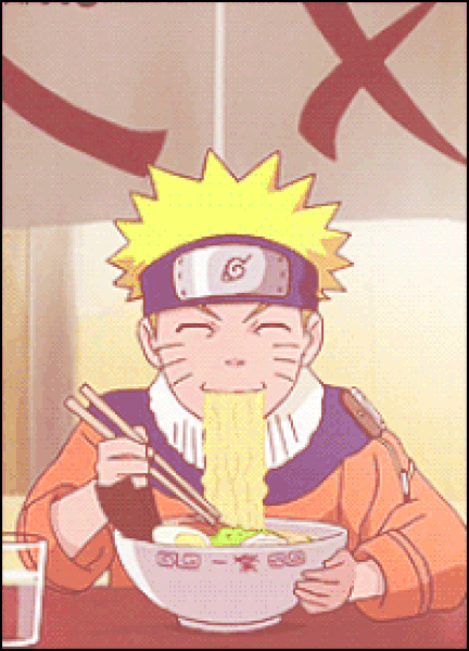 Ảnh nền động Naruto ăn mì