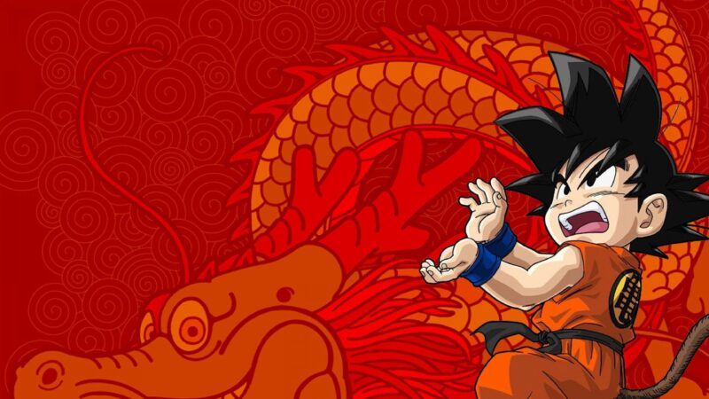Hình nền Dragon Ball Goku nền đỏ