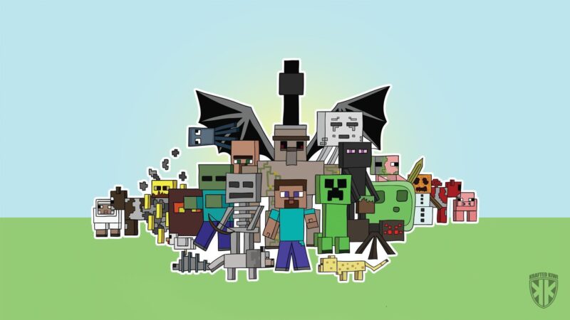 Hình nền Minecraft cute full hd