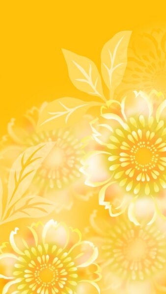 Hình nền vàng họa tiết hoa nghệ thuật