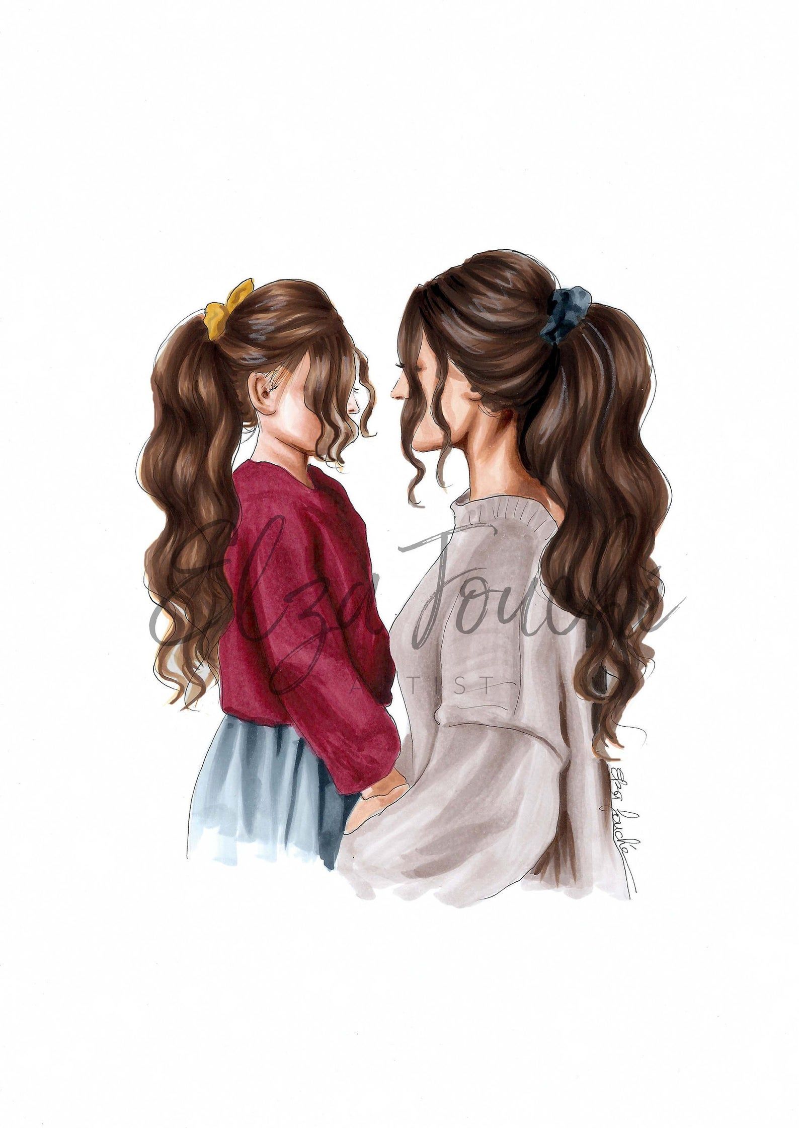Mẹ và con gái bộ tranh chạm đến những tình cảm ngọt ngào và bình dị nhất