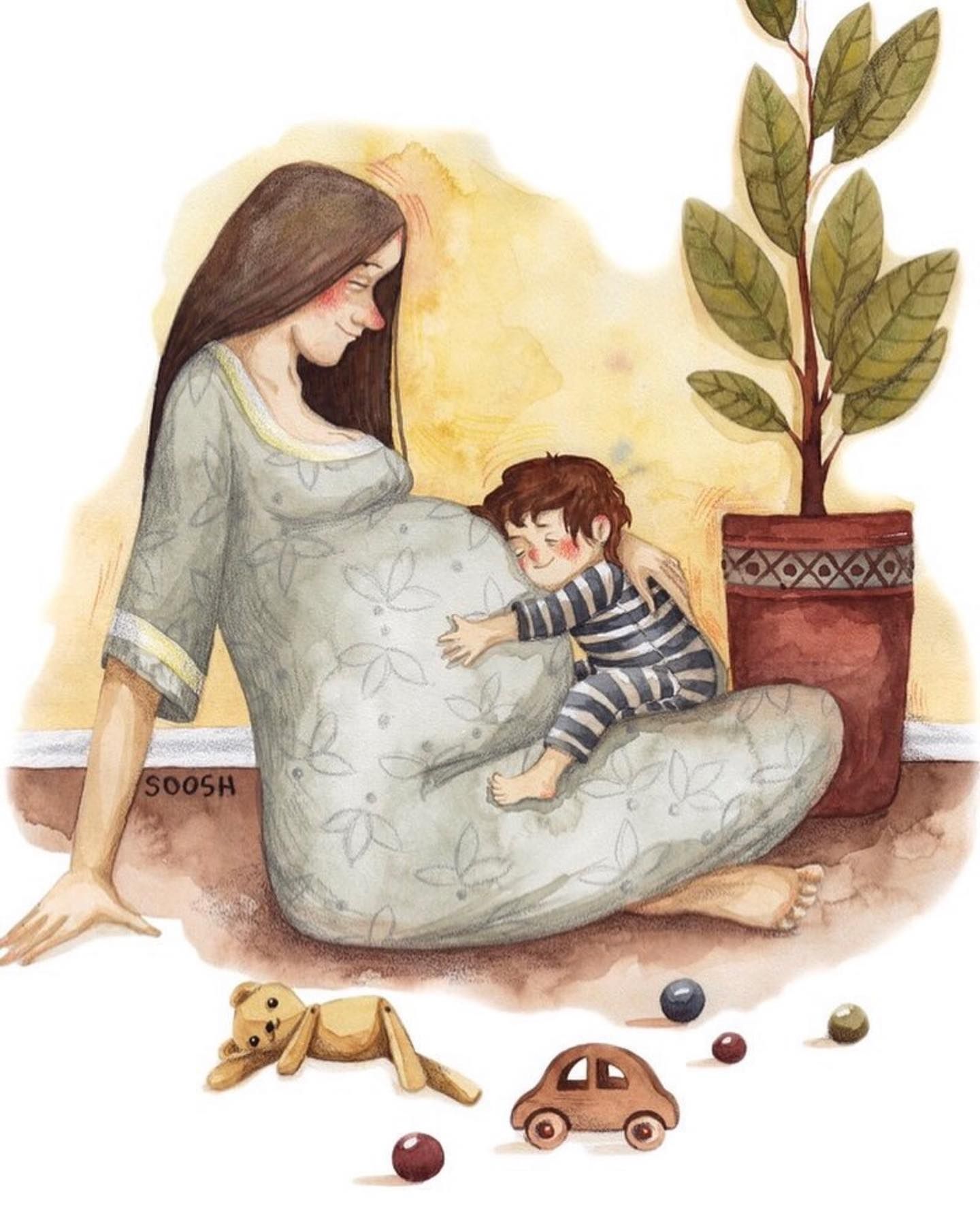 Hình Vẽ Mẹ Và Con Gái Đẹp Tràn Ngập Tình Yêu Thương