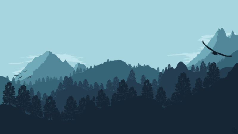 Hình nền đơn giản phong cảnh rừng núi