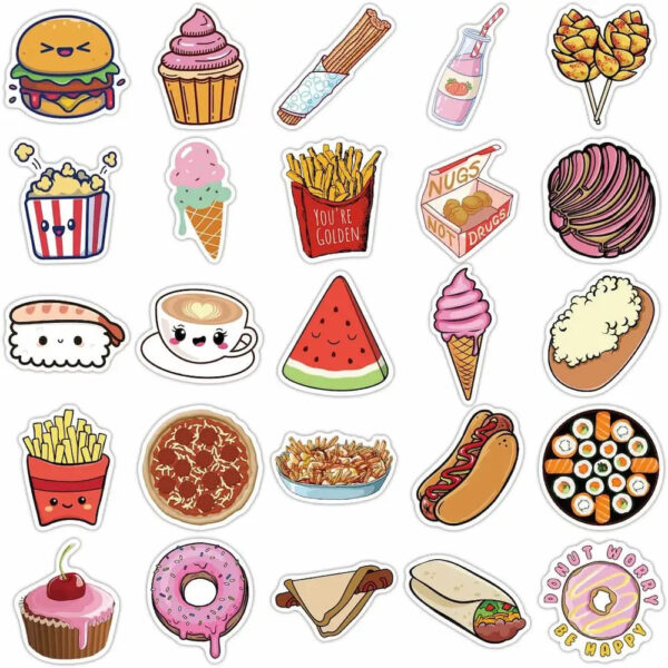 Hình vẽ sticker cute đồ ăn đẹp