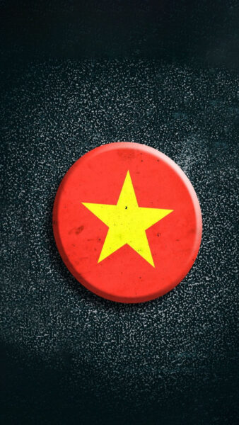 Hình nền cờ Việt Nam đơn giản, cute cho Iphone