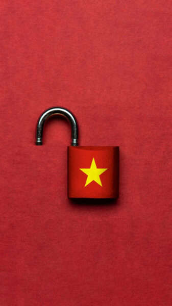 Hình nền cờ Việt Nam ổ khoá