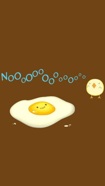 Hình nền iPhone cute gà và quả trứng
