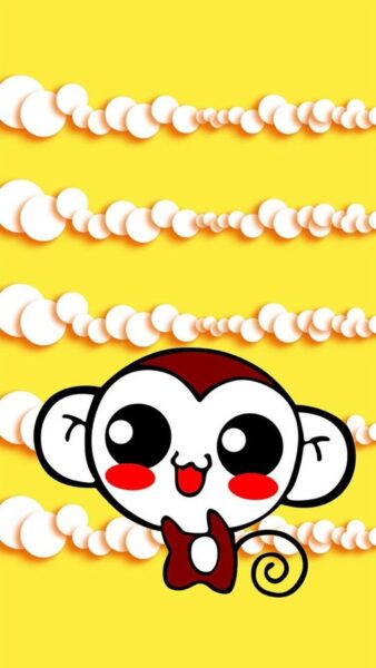Hình nền iPhone cute khỉ mặt tròn
